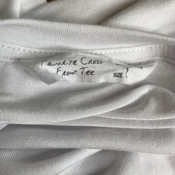 Members Mark Favorite Cross Front Tee, Women's L White Tee Shirt Soft, Lot of 2 - Picture 7 of 11